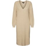 Vero Moda Pletena obleka 'Doffy' pesek | Shoptok.si