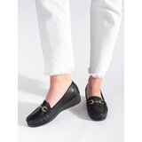 Shelvt Women's black loafers with buckle Cijene