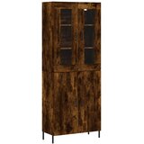  Visoka komoda dimljeni hrast 69,5x34x180 cm konstruiranog drva | shoptok.hr
