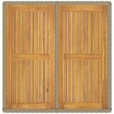  Vrtni stol bež 109 x 107 x 74 cm od poliratana i drva bagrema | shoptok.hr