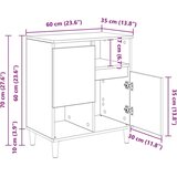  Komode 3 pcs Umjetnički hrast 60 x 35 x 70 cm Konstruirano drvo | shoptok.hr