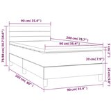  Krevet s oprugama i madracem krem 90 x 200 cm od tkanine | shoptok.hr