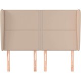  Vzglavje z ušesi kapučino 147x23x118/128 cm umetno usnje, (20953579) | Shoptok.si