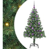 vidaXL Božično drevo med 150 LED z stojalom Zelena 150 cm PVC | Shoptok.si