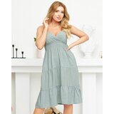 Resti Women's Green Knee-Length Summer Dress - Clothing | shoptok.hr