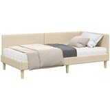 vidaXL Kotni okvir postelje z matrico Drugo 2 pcs krema blago, (5000121222) | Shoptok.si