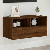 vidaXL Stenska TV omarica rjavi hrast 60x30x30 cm inženirski les Cene