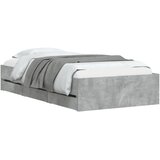  Okvir kreveta s ladicama siva boja betona 90x200 cm drveni | shoptok.hr