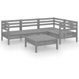 Maison Chic Seti vrtnega pohištva - Vrtna garnitura - Vrtni pohištvo set 5-delna trdna borovina siva, (21821204) | Shoptok.si