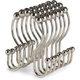 INF 12 paketov kavljev za zavese za tuširanje - gladko drsenje Silver, (21540391) | Shoptok.si