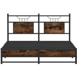 Posteljni okvir brez vzmetnice hrast 150x200 cm inženirski les, (21829486) | Shoptok.si