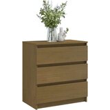vidaXL Nočna omarica medeno rjava 60x36x64 cm trdna borovina | Shoptok.si