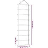 vidaXL Zidni ukras u obliku ljestava 50x150 cm prirodna grana | shoptok.hr