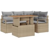  Vrtni set za objed s jastukom 5 pcs Bež i siva | shoptok.hr
