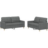  2-dijelni set sofa s jastucima tamnosivi od tkanine | shoptok.hr