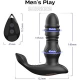  muški play - vibrirajući masažer prostate s pokretom gore-dolje (crni) | shoptok.hr