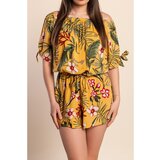 Fenzy Plus Size Kombinezon S Potiskom, Rumen | Shoptok.si