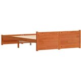  Krevetna konstrukcija s uzglavljem Voštano smeđa 140 x 190 cm | shoptok.hr