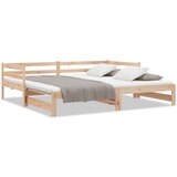  Dnevni ležaj na izvlačenje masivna borovina 2 x (90 x 200) cm | shoptok.hr