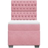 Box spring krevet s madracem ružičasti 90x200 cm bar&amp;scaron;unasti Slike
