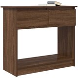  Konzolni stol s ladicama smeđi hrast 85,5x38,5x74,5 cm | shoptok.hr
