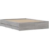 vidaXL Okvir za krevet s ladicama boja hrasta 140x200 cm drveni | shoptok.hr