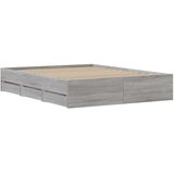 vidaXL Posteljni okvir s predali siva sonoma 140x200 cm inženirski les | Shoptok.si