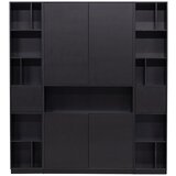 WOOOD Črna modularna knjižna polica iz masivnega bora 190x210 cm Finca – | Shoptok.si
