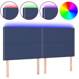  LED uzglavlje plavo 200x5x118/128 cm od tkanine | shoptok.hr