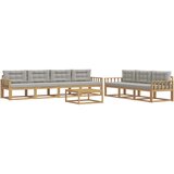  Set vanjskih sofa 7 kom. Bijela i svjetlosiva | shoptok.hr