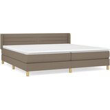  Krevet s oprugama i madracem smeđesivi 200x200 cm od tkanine | shoptok.hr