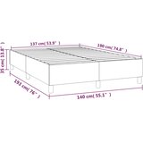  Okvir za krevet s oprugom boja cappuccina 140x190 cm od umjetne kože | shoptok.hr