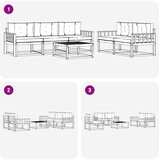  Set vanjskih sofa 6 kom. Bijela i krem | shoptok.hr