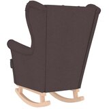  Stolica za ljuljanje 74x90x102 cm tamnosmeđa od tkanine | shoptok.hr