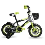Bicikl dečiji GALAXY WOLF 12" crna/siva/neon zelena