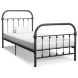  Posteljni okvir siv kovinski 90x200 cm | Shoptok.si