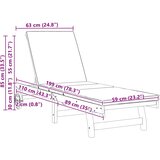  Ležaljka 2-osoba 2 pcs Smeđa Čvrsto drvo akacije | shoptok.hr
