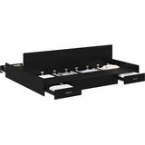 Krevet s ladicama Crni hrast 160 x 200 cm Konstruirano drvo | shoptok.hr