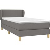  Box spring postelja z vzmetnico temno siva 100x200 cm blago, (20724391) | Shoptok.si