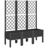  Vrtna sadilica s rešetkom crna 120 x 40 x 142 cm PP | Eponuda.com