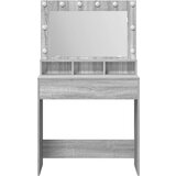  Toaletni stol s LED svjetlima - Siva Sonoma 79x41x135 cm | shoptok.hr