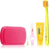 Curaprox Travel Set putni kozmetički set Magenta (za zube, jezik i desni) Cijene