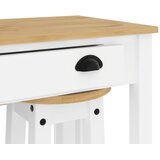  5-dijelni barski set bijeli od masivne borovine | shoptok.hr