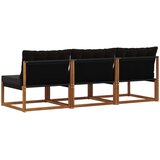 3 Komad Srednja sofa za van Čvrsto drvo akacije i Textilene | Eponuda.com