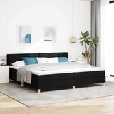  s opruga kutije s uzglavljem Crna 200 x 200 cm tkanina | shoptok.hr