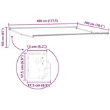  Ročno zložljivo senčilo Rjava 4 x 2 m Poliester s PU premazom, (5000204580) | Shoptok.si