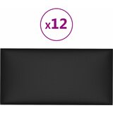  Zidna uzglavlja 12 pcs Crna 60 x 30 cm tkanina | shoptok.hr