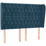  Uzglavlje s ušima tamnoplavo 147x23x118/128 cm baršunasto | shoptok.hr
