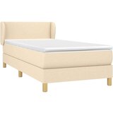  Box spring postelja z vzmetnico krem 80x200 cm blago, (20893581) | Shoptok.si
