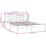  Za krevet od masivnog drva crni 140 x 190 cm | shoptok.hr